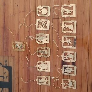 VINTAGE BRASS & 24 kt GOLD OVERLAY 12 DAYS OF CHRISTMAS SEASONAL CLASSICS